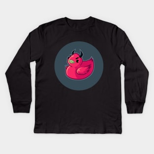 Devil Ducky Kids Long Sleeve T-Shirt